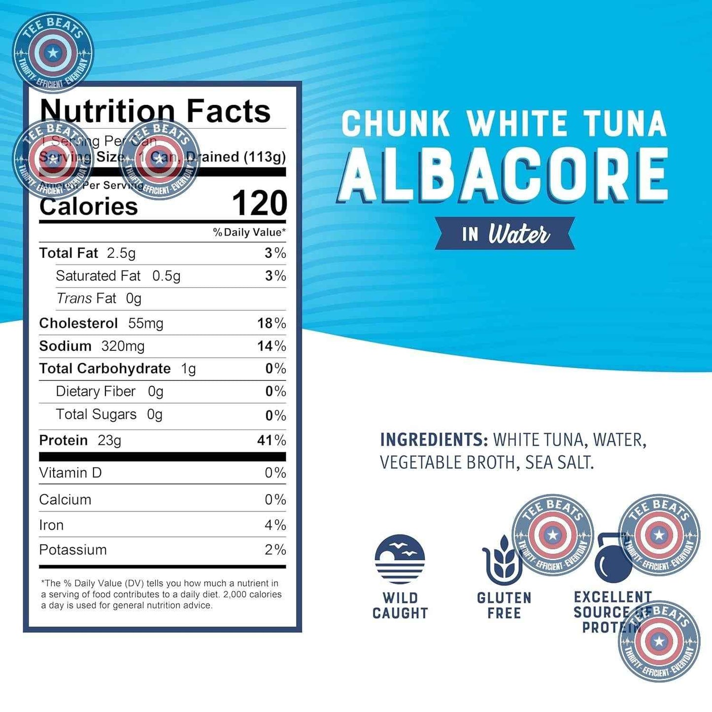Bumble Bee Albacore Tuna in Water – Clean Ingredient List, Recyclable Steel Cans for Clutter-Free Pantry Storage