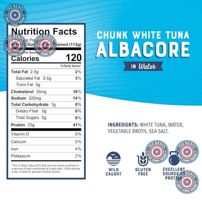 Bumble Bee Albacore Tuna in Water – Clean Ingredient List, Recyclable Steel Cans for Clutter-Free Pantry Storage