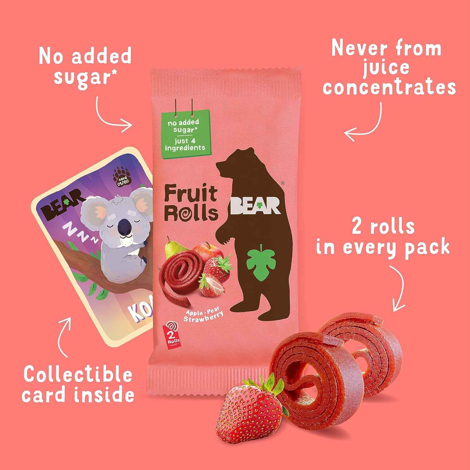 Bear YoYo Strawberry Rolls – Thoughtful Healthy Gift for New Moms and Wellness Friends