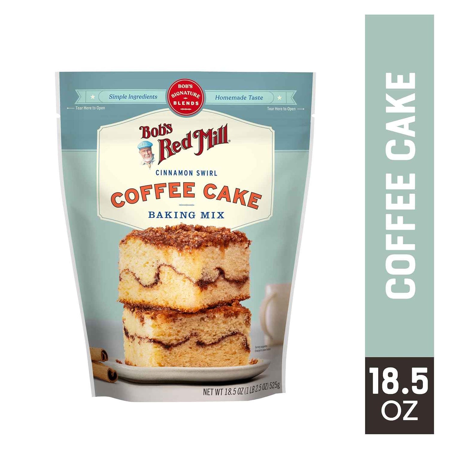 Bob's Red Mill Cinnamon Swirl Coffee Cake Mix – Clean Ingredient Pantry Essential with Three Simple Add-Ins
