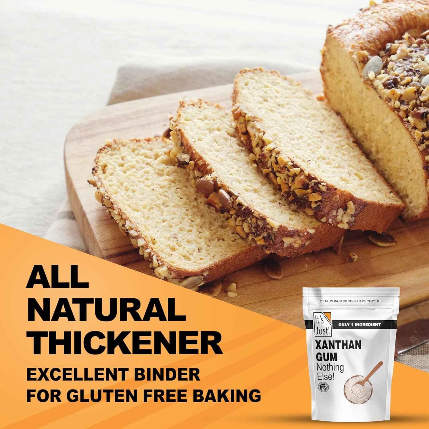 It's Just - Xanthan Gum for Family Baking Days, Kid-Safe Gluten-Free Cookie and Bread Binder