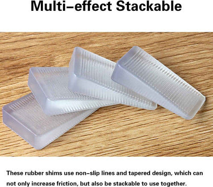 Clear Furniture Shims – Invisible Bedroom Decor Fix for Wobbly Nightstands, Living Room Leveling