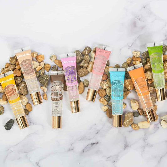 Ruby Kisses Broadway Vita-Lip Clear Lip Gloss – Affordable Birthday Gift for Her, Hydrating High-Shine 10 Pack with Vitamin-Infused Formula