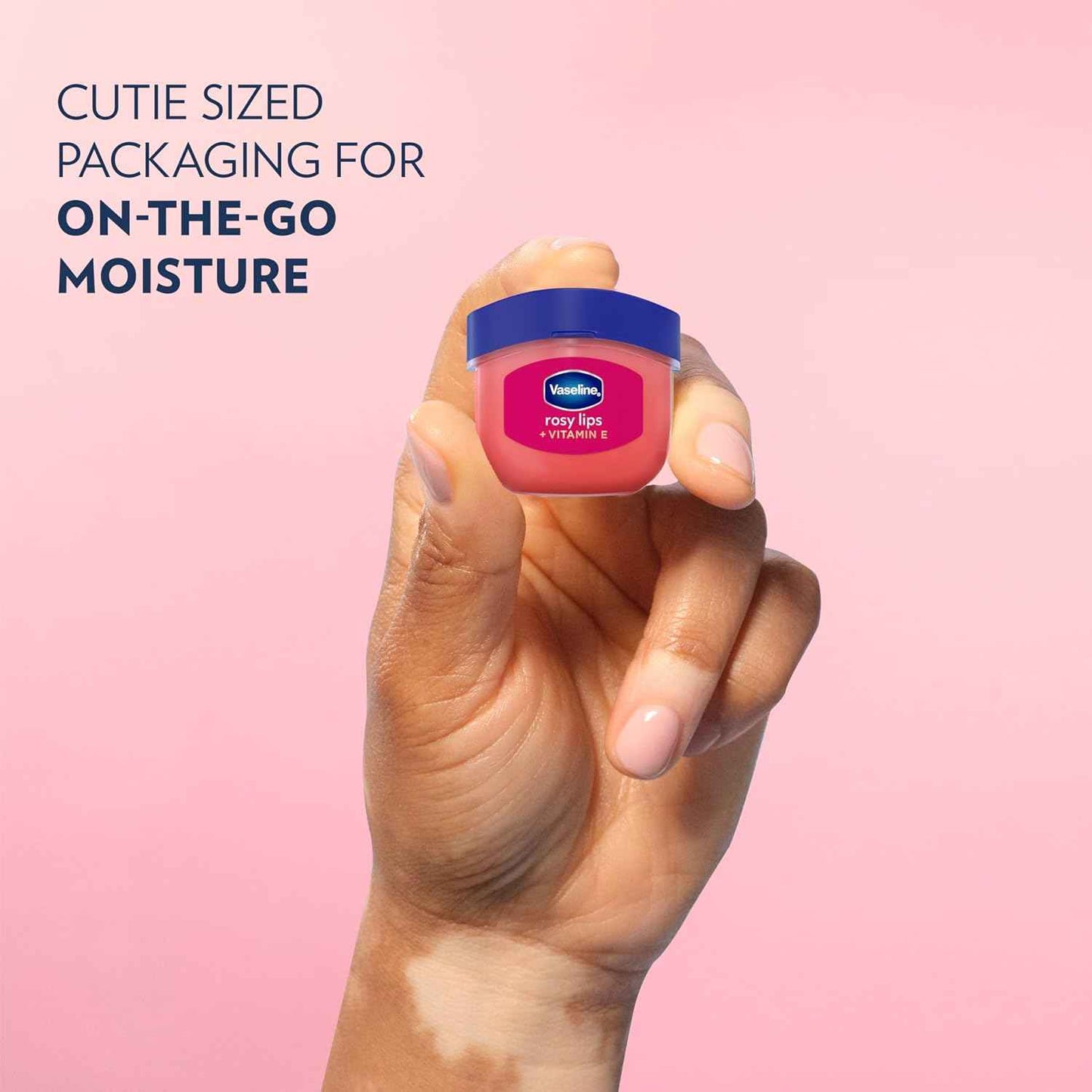 Vaseline Lip Therapy Rosy Lips Mini 2 Pack – Clean Vanity Staple for Less Is More Beauty Routines, Tinted Petroleum Jelly Lip Balm