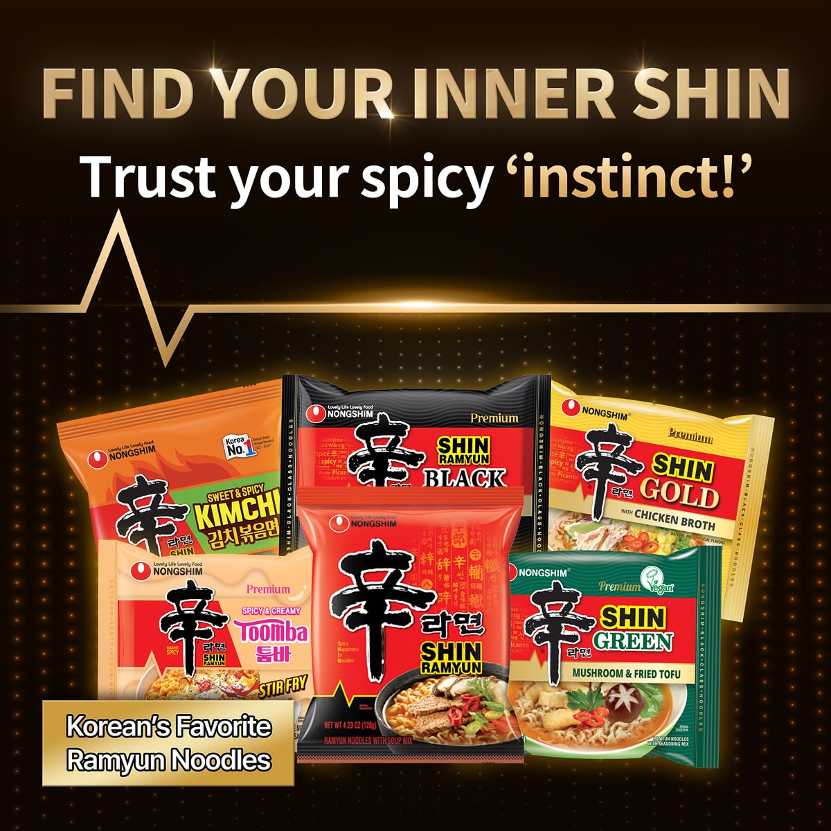 Nongshim Shin Ramyun Spicy Korean Ramen – Portable Pantry Meal for Camping Trips