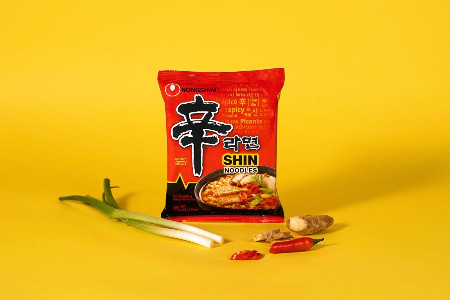 Nongshim Shin Ramyun Spicy Korean Ramen – Portable Pantry Meal for Camping Trips