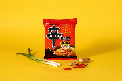 Nongshim Shin Ramyun Spicy Korean Ramen – Portable Pantry Meal for Camping Trips