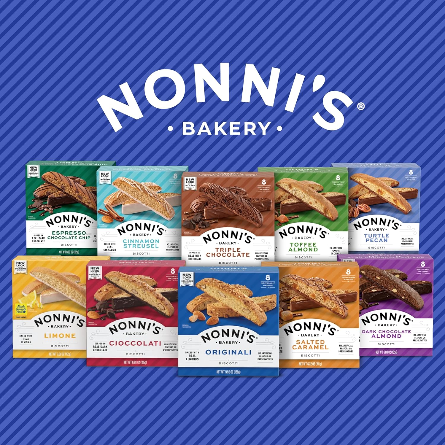 Nonni's Originali Almond Biscotti – Premium Italian Dessert for Elevated Entertaining, Authentic Tuscan Recipe