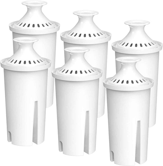 FilterLogic 6-Pack Replacement Water Filters for Brita Classic & Grand – Third-Party Verified Contaminant Reduction