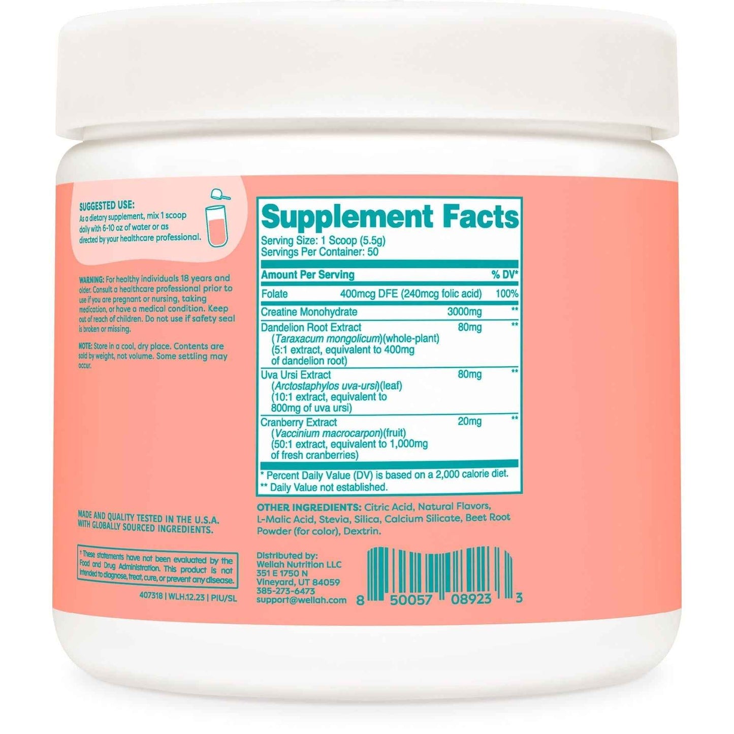 Wellah Pump-It-Up Creatine — Thoughtful Birthday Gift for Women Who Lift, Train, and Prioritize Their Health