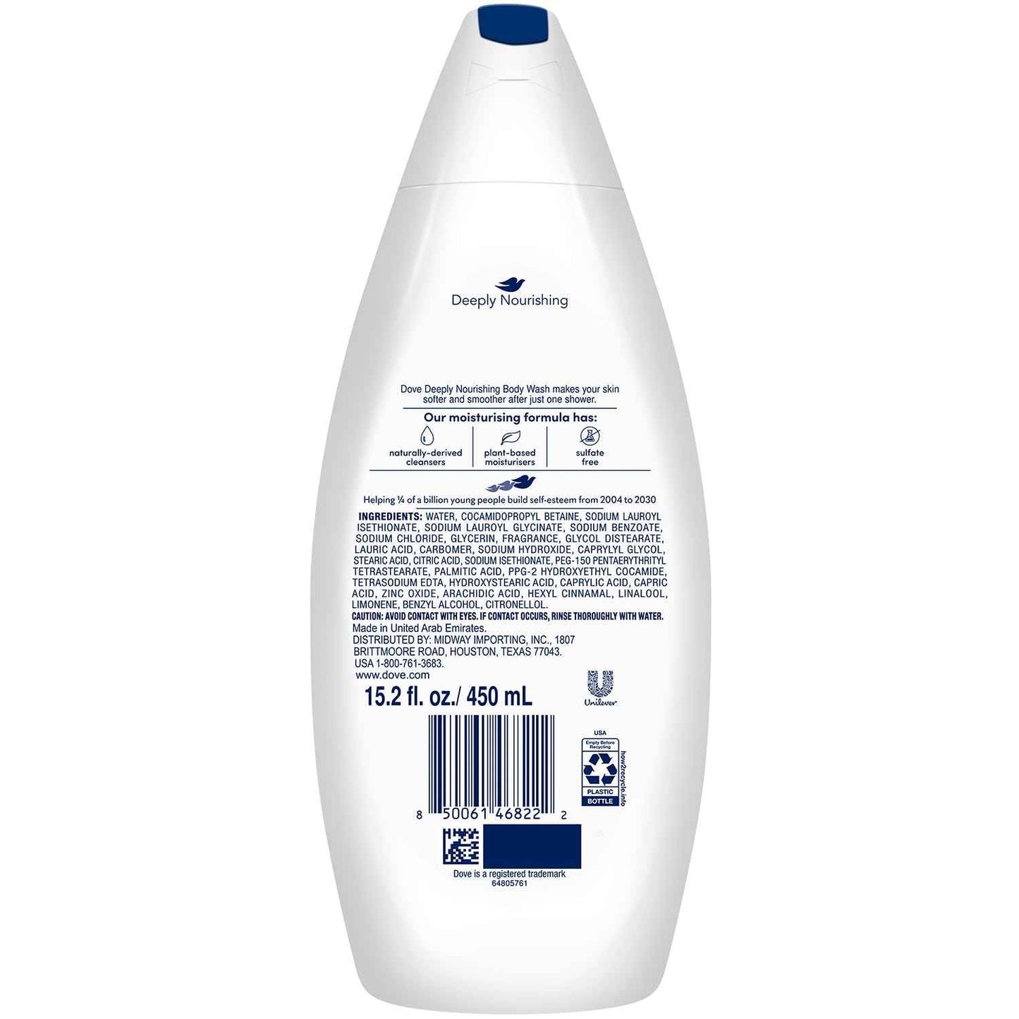 Dove Body Wash 2-Pack – Deeply Nourishing Daily Shower Ritual for Dry, Sensitive Skin