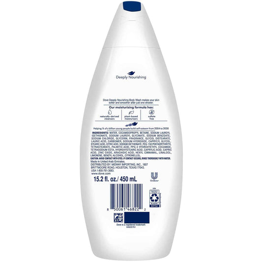 Dove Body Wash 2-Pack – Deeply Nourishing Daily Shower Ritual for Dry, Sensitive Skin