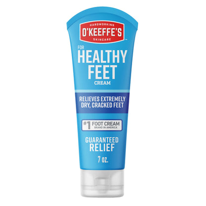 O&amp;#39;Keeffe&amp;#39;s for Healthy Feet Foot Cream - 7 oz Tube (1 Pack) - Guaranteed Relief for Extremely Cracked, Dry Feet, Repairing Skincare, Instantly Boosts and Retains Moisture Levels