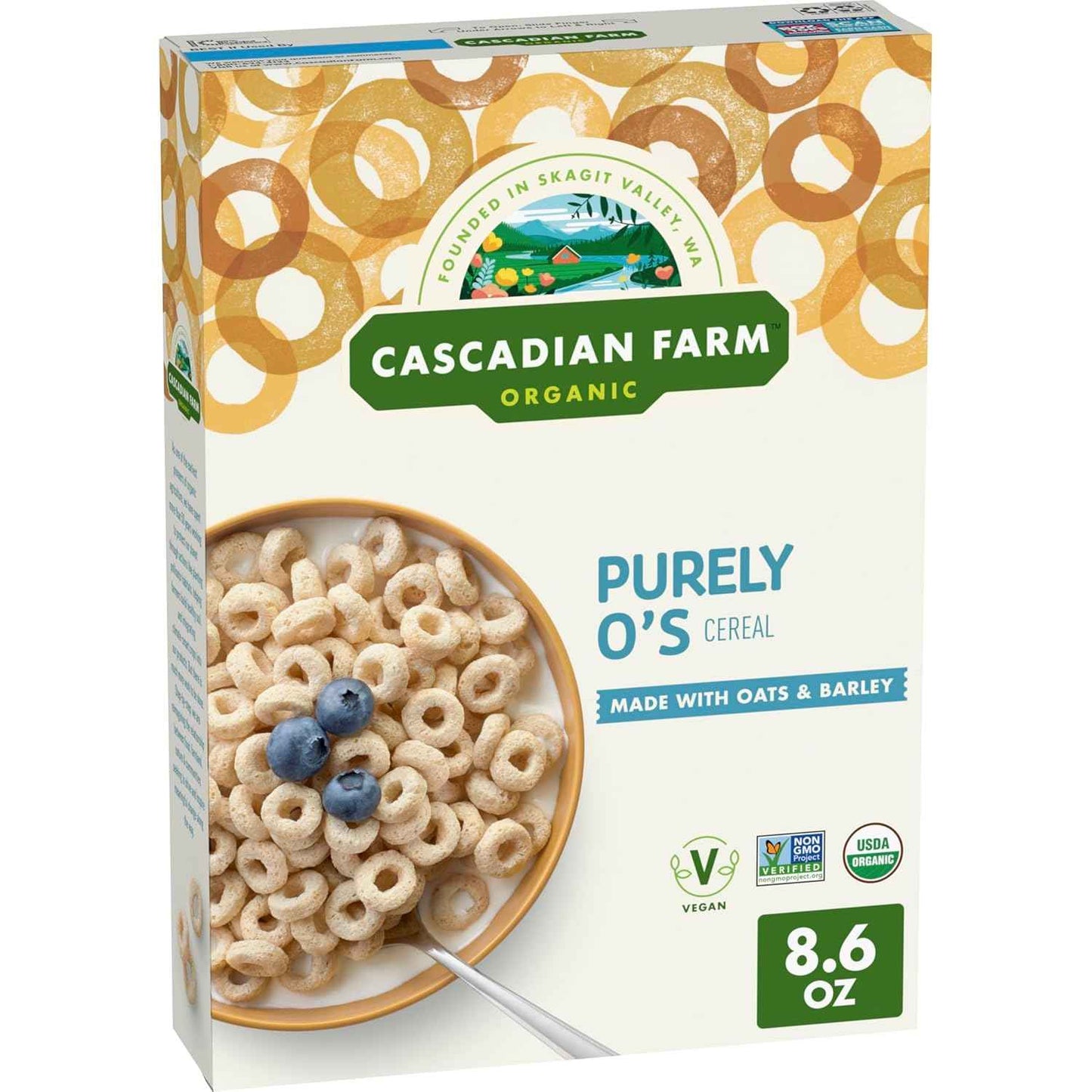 Cascadian Farm Organic Purely O's Cereal – No Artificial Flavors Snack for After-School Cravings