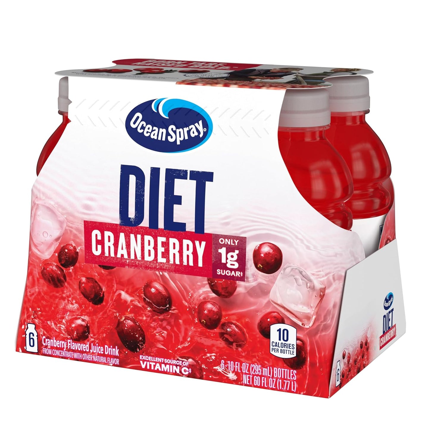 Ocean Spray Diet Cranberry Juice Drink – Portable 10 oz Bottles for Picnics and Outdoor Dining