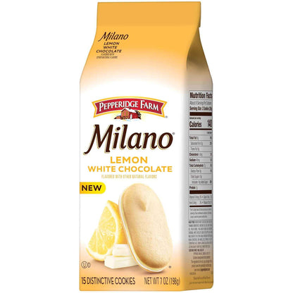 Pepperidge Farm Milano White Chocolate Lemon Cookies – Elegant Hostess Gift for Dinner Parties and Holiday Cookie Trays