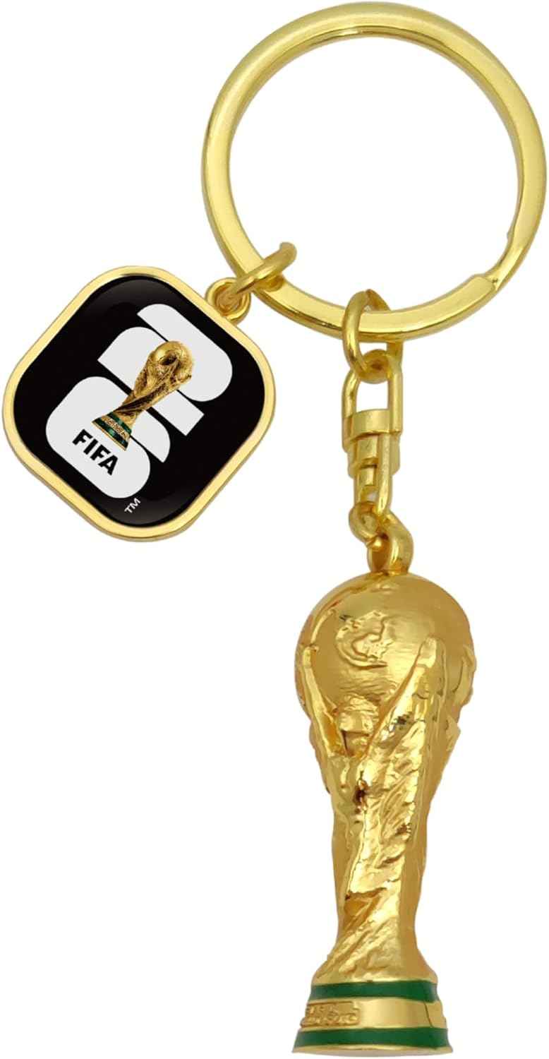 FIFA World Cup 2026 Trophy Keychain – Birthday Gift for Soccer Fan, National Team Colors