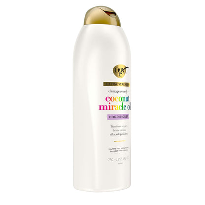 OGX Coconut Miracle Oil Conditioner – Tropical Coconut-Vanilla Scent for Sensory Showers