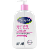 Cetaphil Nourishing Oil to Foam Facial Cleanser for Sensitive Skin – Calming Self-Care Ritual for Normal to Dry Skin, 8 fl oz