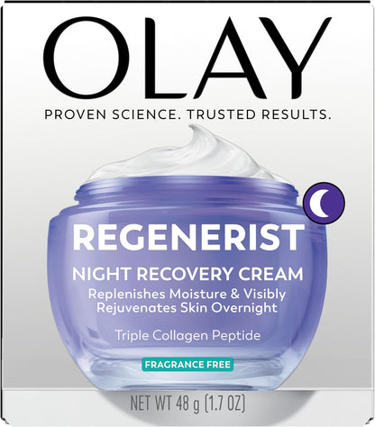Olay Luxury Anti-Aging Night Cream – Premium Collagen Peptide Face Moisturizer