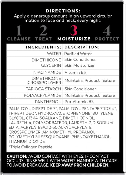 Olay Luxury Anti-Aging Night Cream – Premium Collagen Peptide Face Moisturizer