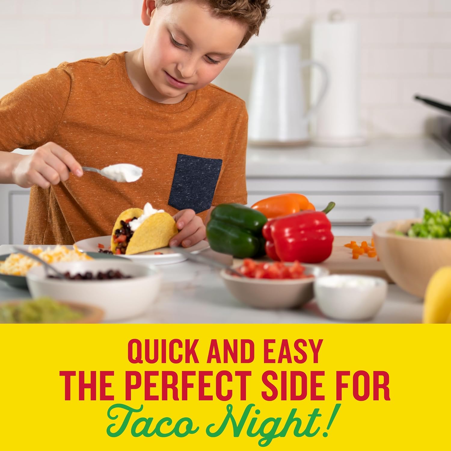 Old El Paso Mexican Style Rice Pouch – Family-Friendly Mildly Spicy Side for Taco Nights with Kids