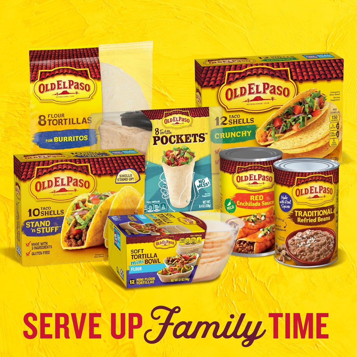 Old El Paso Mexican Style Rice Pouch – Family-Friendly Mildly Spicy Side for Taco Nights with Kids