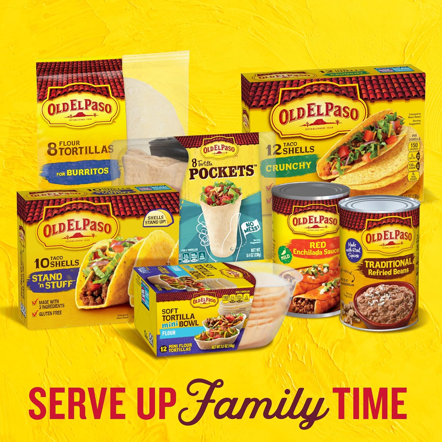 Old El Paso Mexican Style Rice Pouch – Family-Friendly Mildly Spicy Side for Taco Nights with Kids