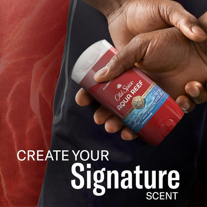 Old Spice Aluminum-Free Deodorant Aqua Reef — Pre-Workout Gym and Trail Companion, 48-Hour Odor Protection Stick Pack of 4