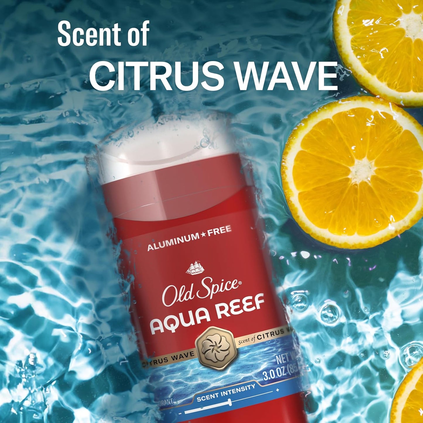 Old Spice Aluminum-Free Deodorant Aqua Reef — Pre-Workout Gym and Trail Companion, 48-Hour Odor Protection Stick Pack of 4
