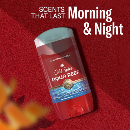 Old Spice Aluminum-Free Deodorant Aqua Reef — Pre-Workout Gym and Trail Companion, 48-Hour Odor Protection Stick Pack of 4