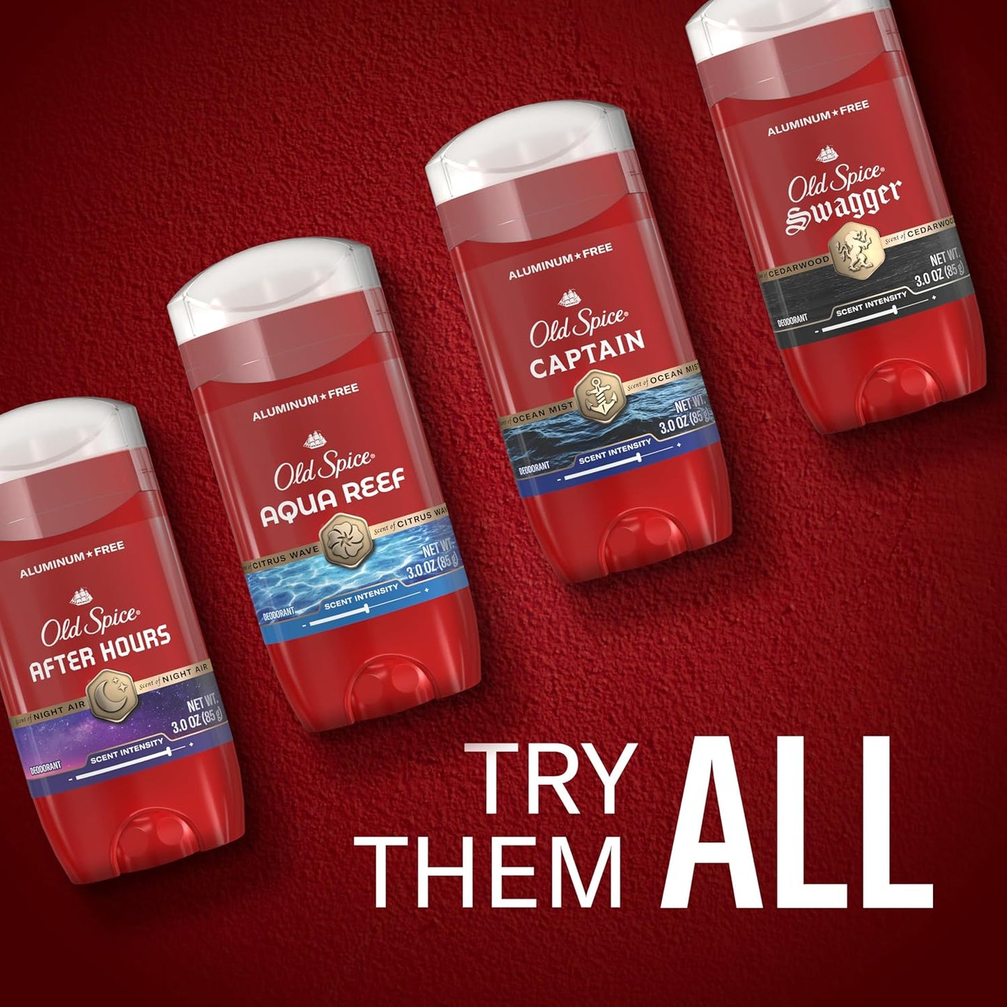 Old Spice Aluminum-Free Deodorant Aqua Reef — Pre-Workout Gym and Trail Companion, 48-Hour Odor Protection Stick Pack of 4
