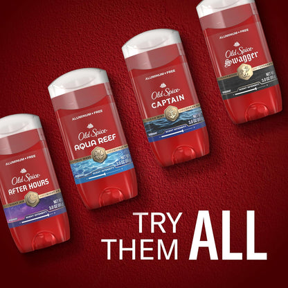 Old Spice Aluminum-Free Deodorant Aqua Reef — Pre-Workout Gym and Trail Companion, 48-Hour Odor Protection Stick Pack of 4