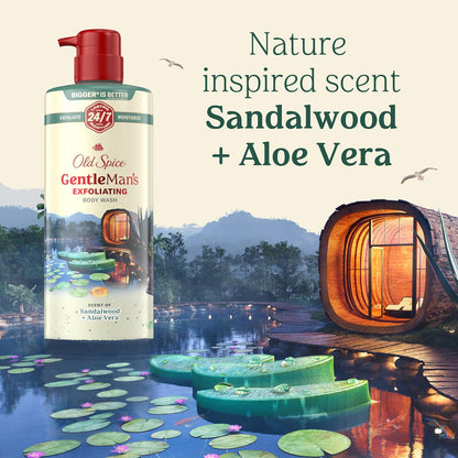 Old Spice GentleMan's Exfoliating & Moisturizing Body Wash for Men – Daily Self-Care Ritual for a Calmer Shower Routine
