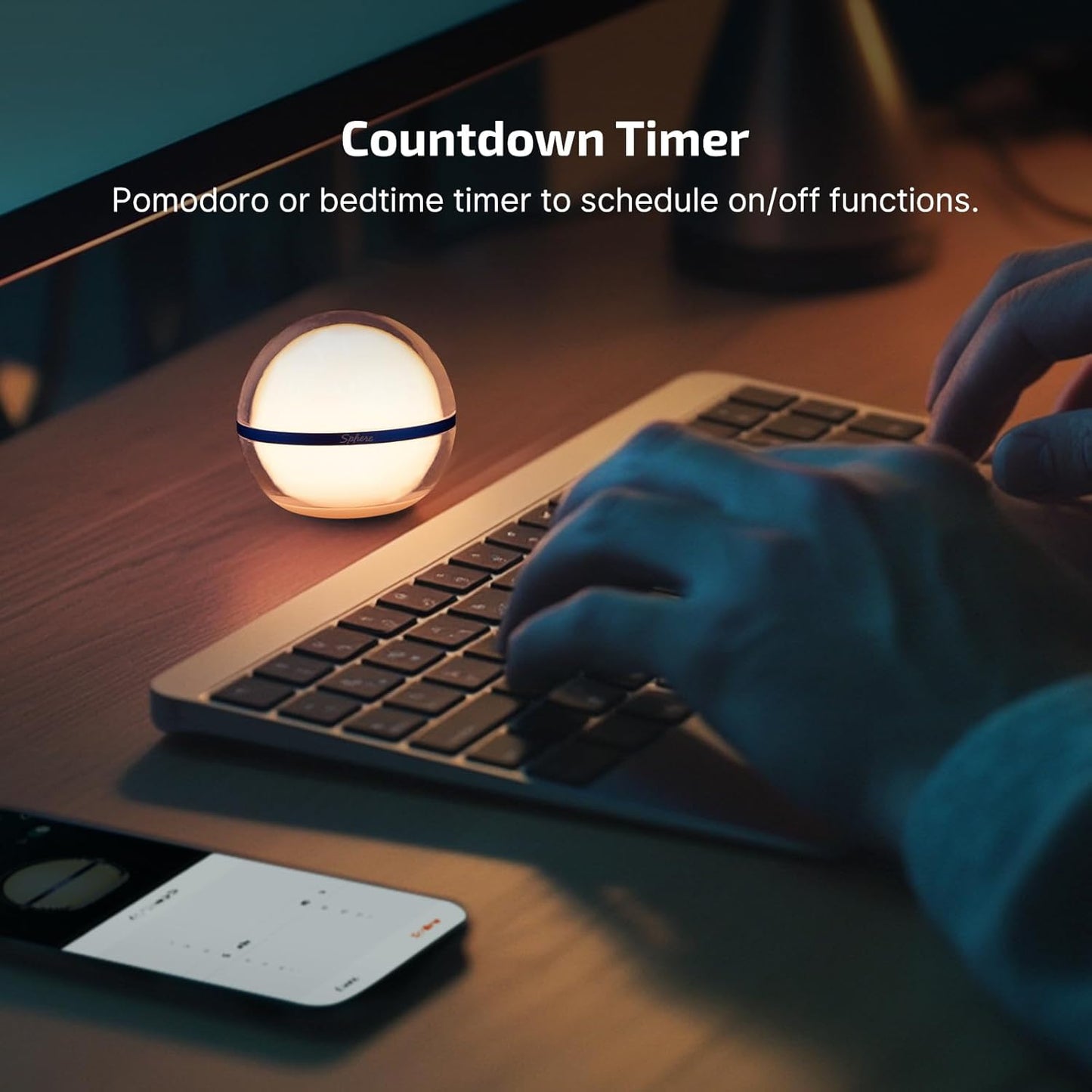 OLIGHT Sphere Smart Night Light – Thoughtful Birthday Gift for Her with App-Controlled RGB Glow and 40-Hour Battery Life