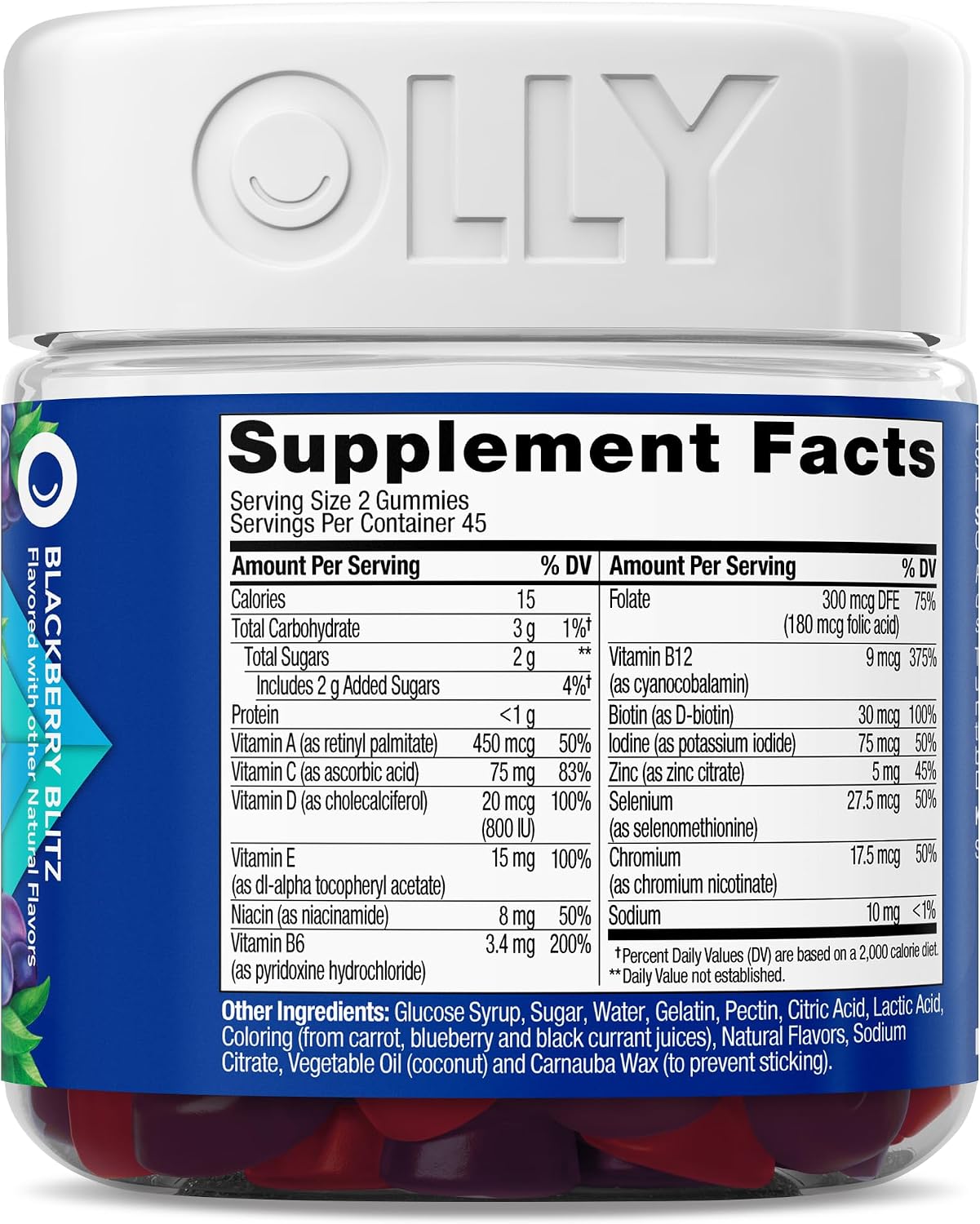 OLLY Men's Multivitamin Gummy – Morning Focus Support for Career-Driven Men, No Water Needed