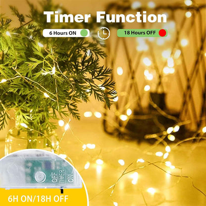 Luminara Starry String Lights – Housewarming Gift for Women and Mom, Timer Set for Cozy First Nights In
