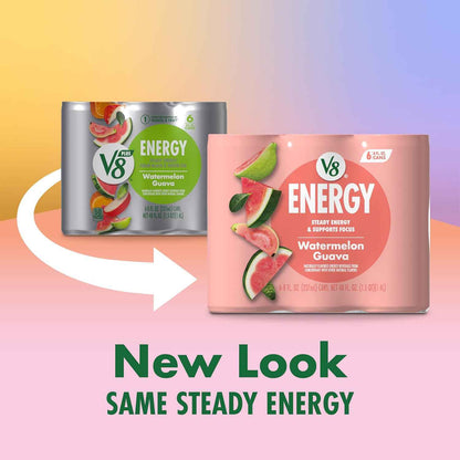 V8 +Energy Lightweight Energy Drink – On the Go Fuel for Runners, Cyclists and Yoga Studio Sessions, Non Carbonated and Gluten Free