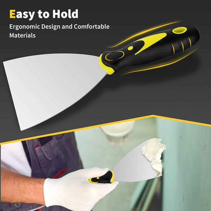Putty Knife 4-Piece Set – Efficient Wall Repair Tools for Home Office Renovation and Studio Builds