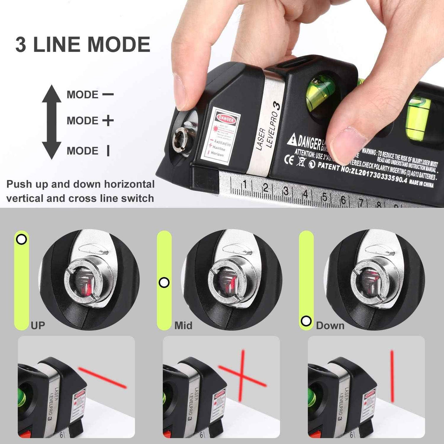 AikTryee Laser Level with Tape Measure – Practical Housewarming Gift for New Homeowners and DIY Enthusiasts
