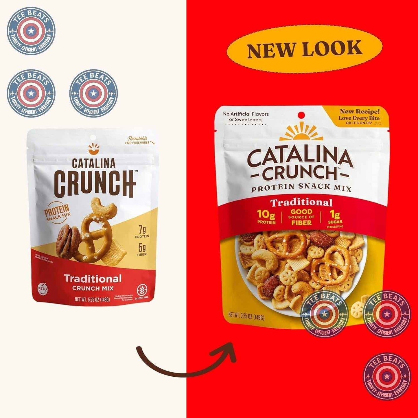 Catalina Crunch Protein Snack Mix - Low-Sugar Savory Crunch for Blood Sugar Wellness Routines and Self-Care Snack Breaks, 5.25 oz Bag