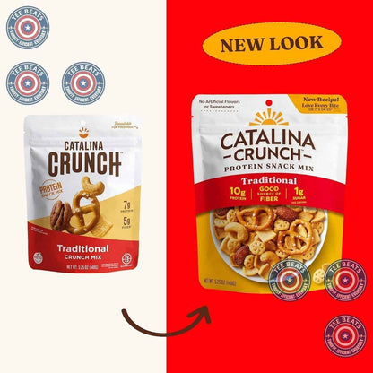 Catalina Crunch Protein Snack Mix - Low-Sugar Savory Crunch for Blood Sugar Wellness Routines and Self-Care Snack Breaks, 5.25 oz Bag