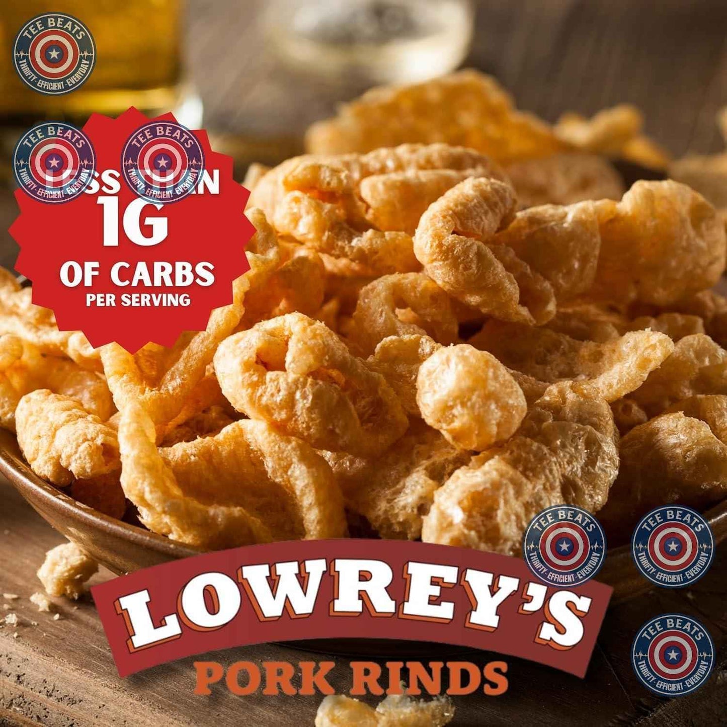 Lowrey's Bacon Curls Microwave Pork Rinds (Chicharrones), Original – Gluten-Free Single-Serve Crunch for Kids' Lunchboxes and Snack Time