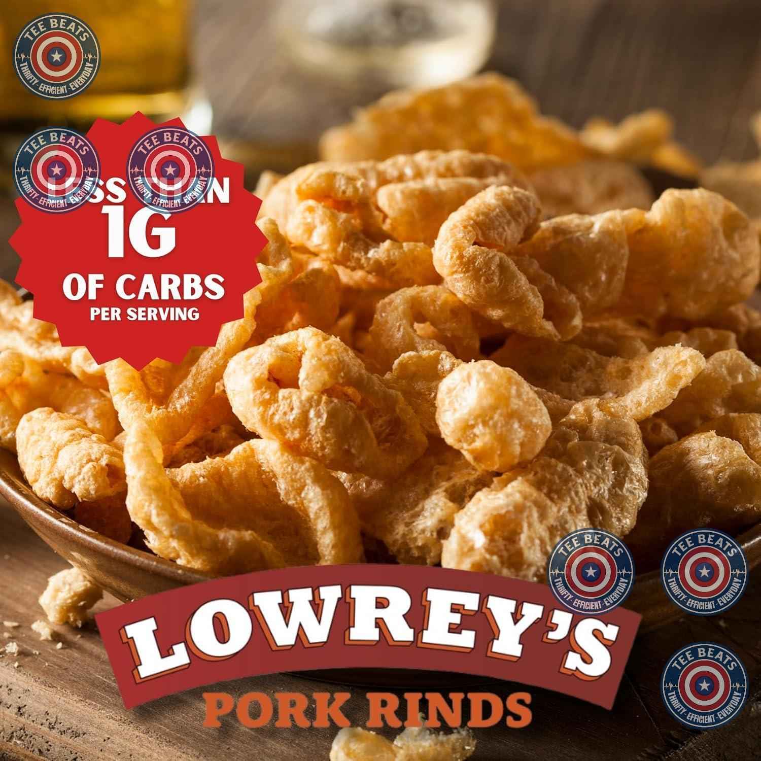Lowrey's Bacon Curls Microwave Pork Rinds (Chicharrones), Original – Gluten-Free Single-Serve Crunch for Kids' Lunchboxes and Snack Time