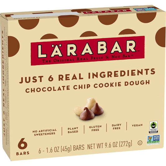 Larabar Chocolate Chip Cookie Dough Bars — Portable Trail-Ready Energy for Hiking and Cycling