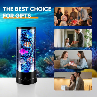 ONXE Bubble Fish Tank Lamp – Safe Nursery Night Light for Babies and Toddlers, Cool-to-Touch Color-Changing Bedroom Lamp for Kids' Room