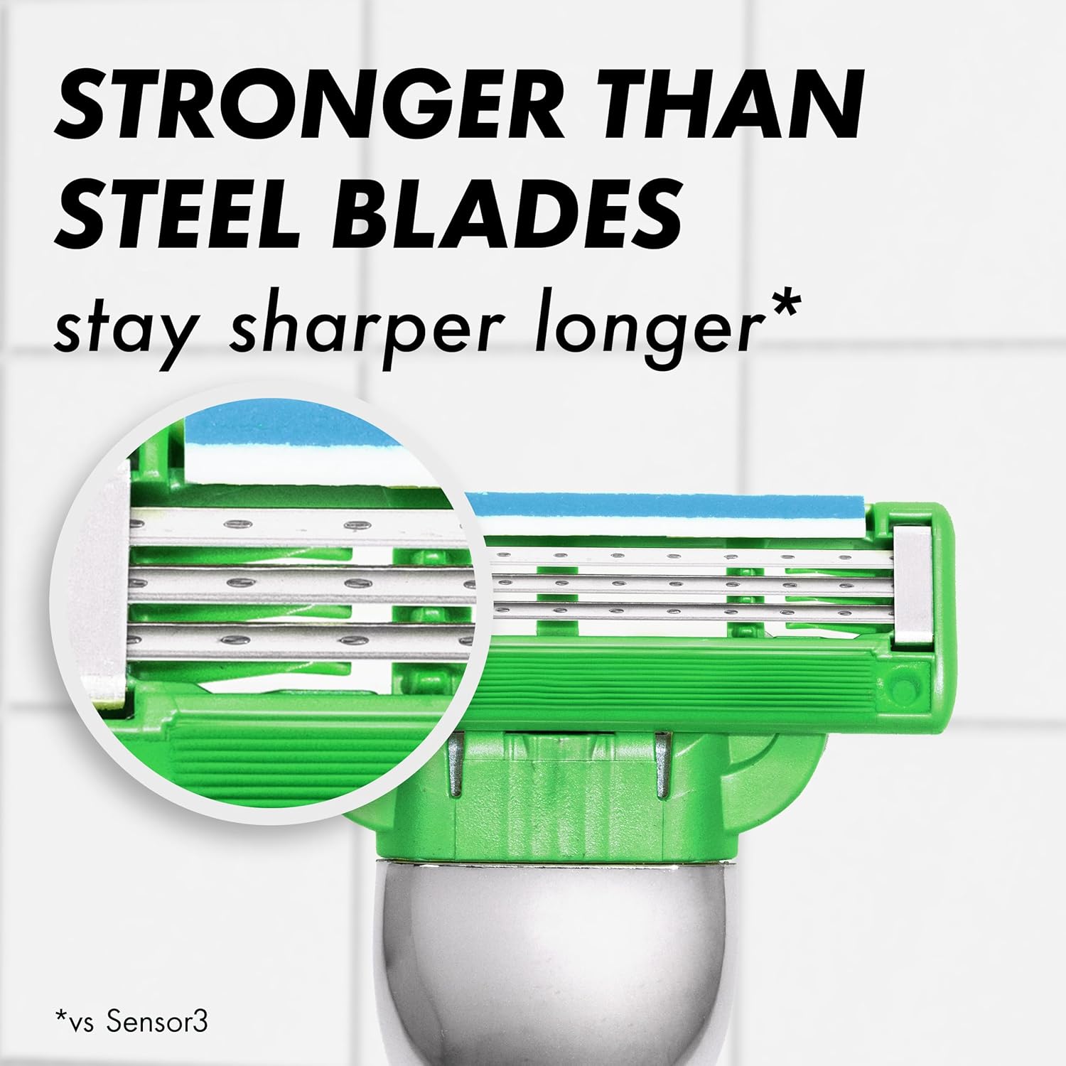 open-blade architecture that allows easy rinsing under running water