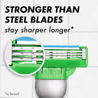 open-blade architecture that allows easy rinsing under running water