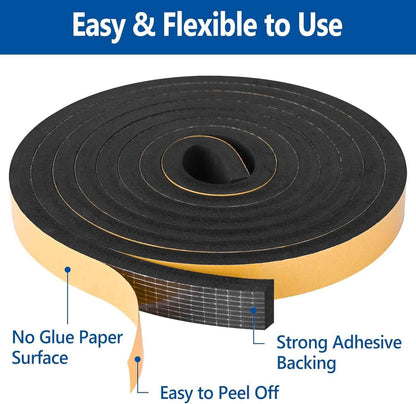 Kikerike Foam Weatherstripping – Cozy Bedroom Decor Upgrade, Soundproof Door and Window Seal