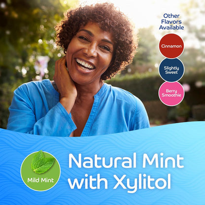 Oracoat XyliMelts – Non-Acidic pH 8 Dry Mouth Discs for Safe Overnight Oral Care, Sugar-Free Xylitol, 40 Count, Mild Mint